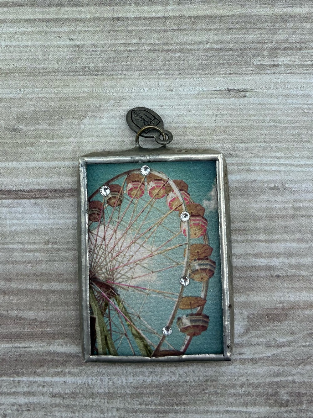 Jewel Kade Teal and Pink Ferris Wheel Pendant